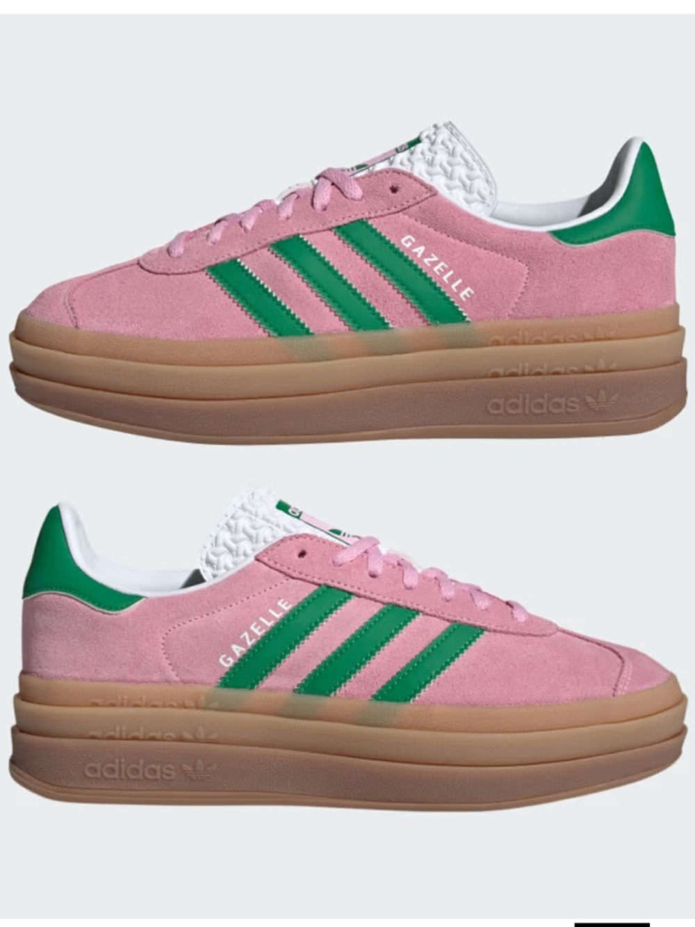 adidas Gazelle Bold True Pink / Green / Cloud White - Picture 6 of 13